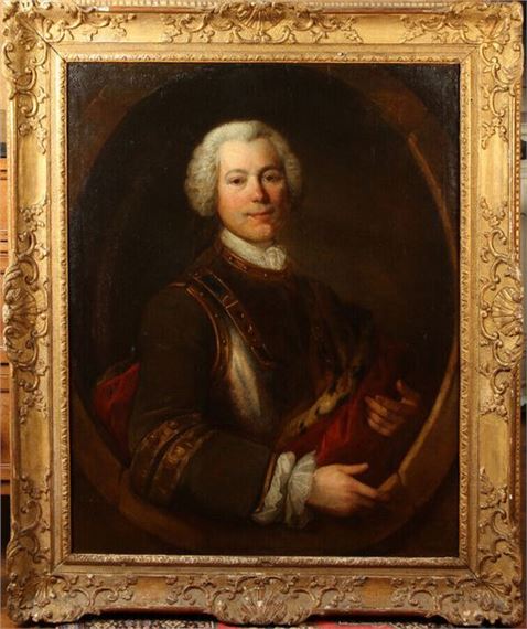 French School, 18th Century | Portrait of a man with a cuirass in an ...