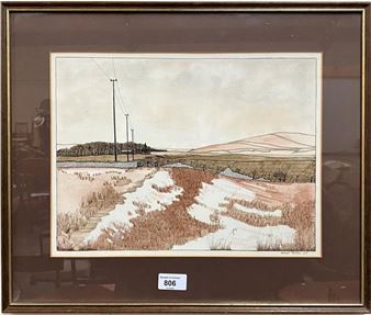 Winter Landscape watercolour - Bridget Mchale