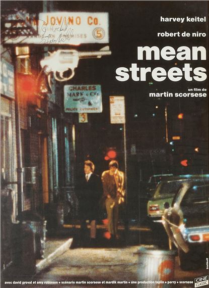 MEAN STREETS SIGNED MOVIE POSTER - Stephane Bielikoff
