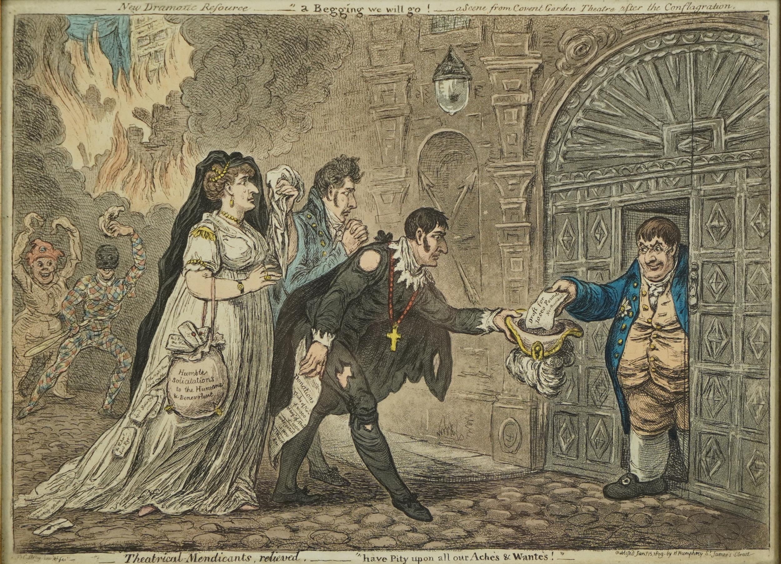 James Gillray | After James Gillray - Theatrical Mendicants relieved ...