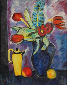 Still life flowers and vessels - The Scottish Colourists