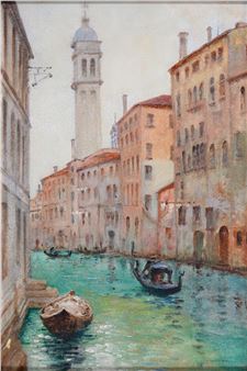 - A Side Canal, Venice - Harry Foster Newey