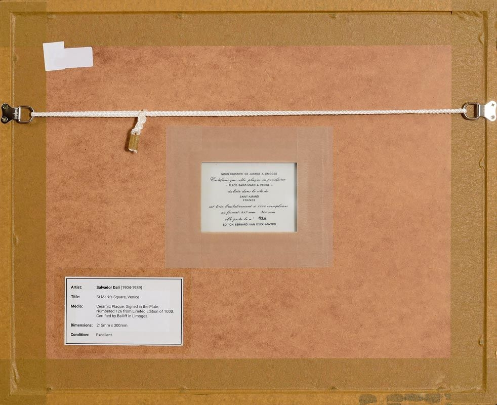 Salvador Dalí St Mark's Square, Venice MutualArt