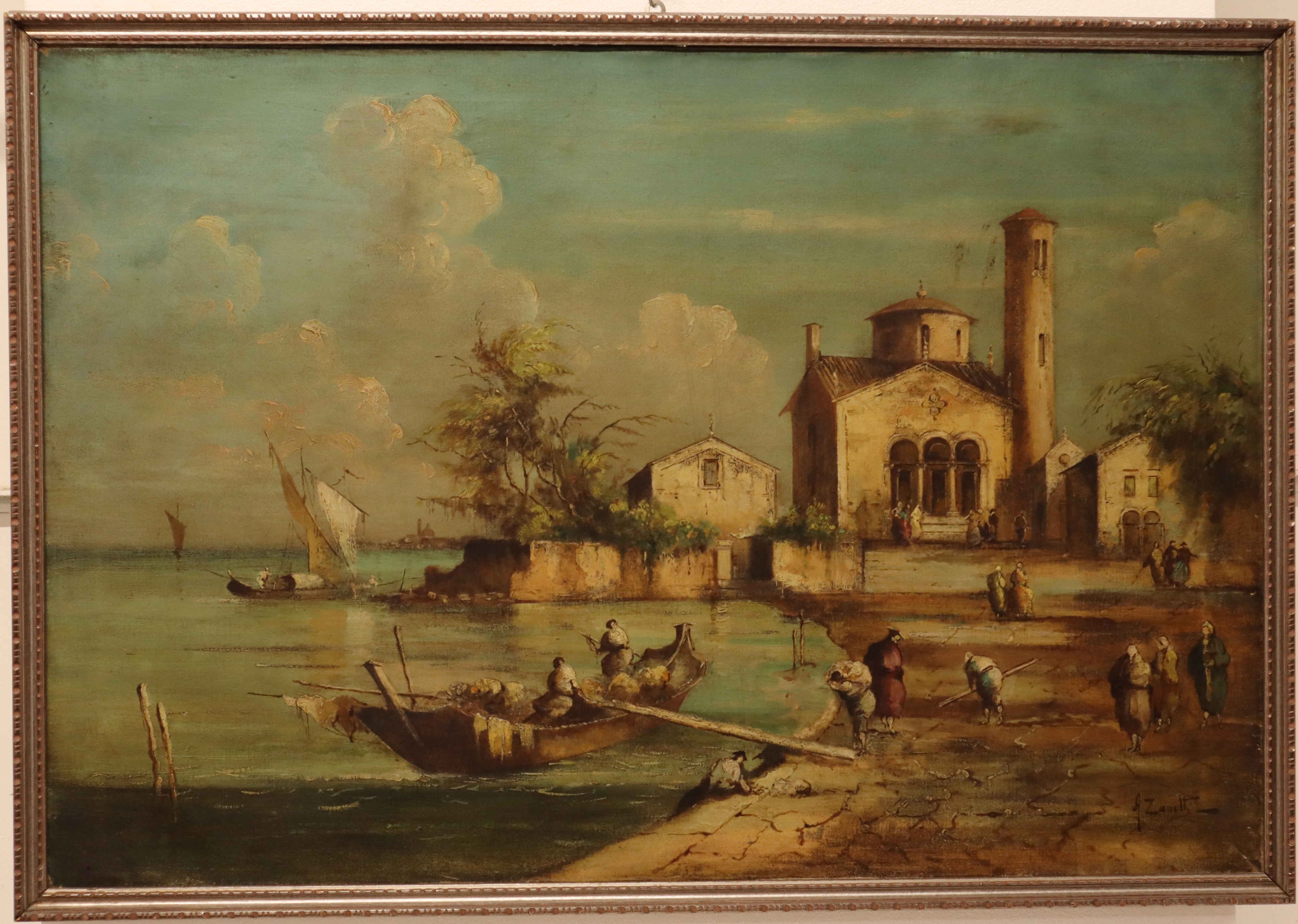 Artwork by A. Zanetti, Chioggia, Made of Oil on canvas