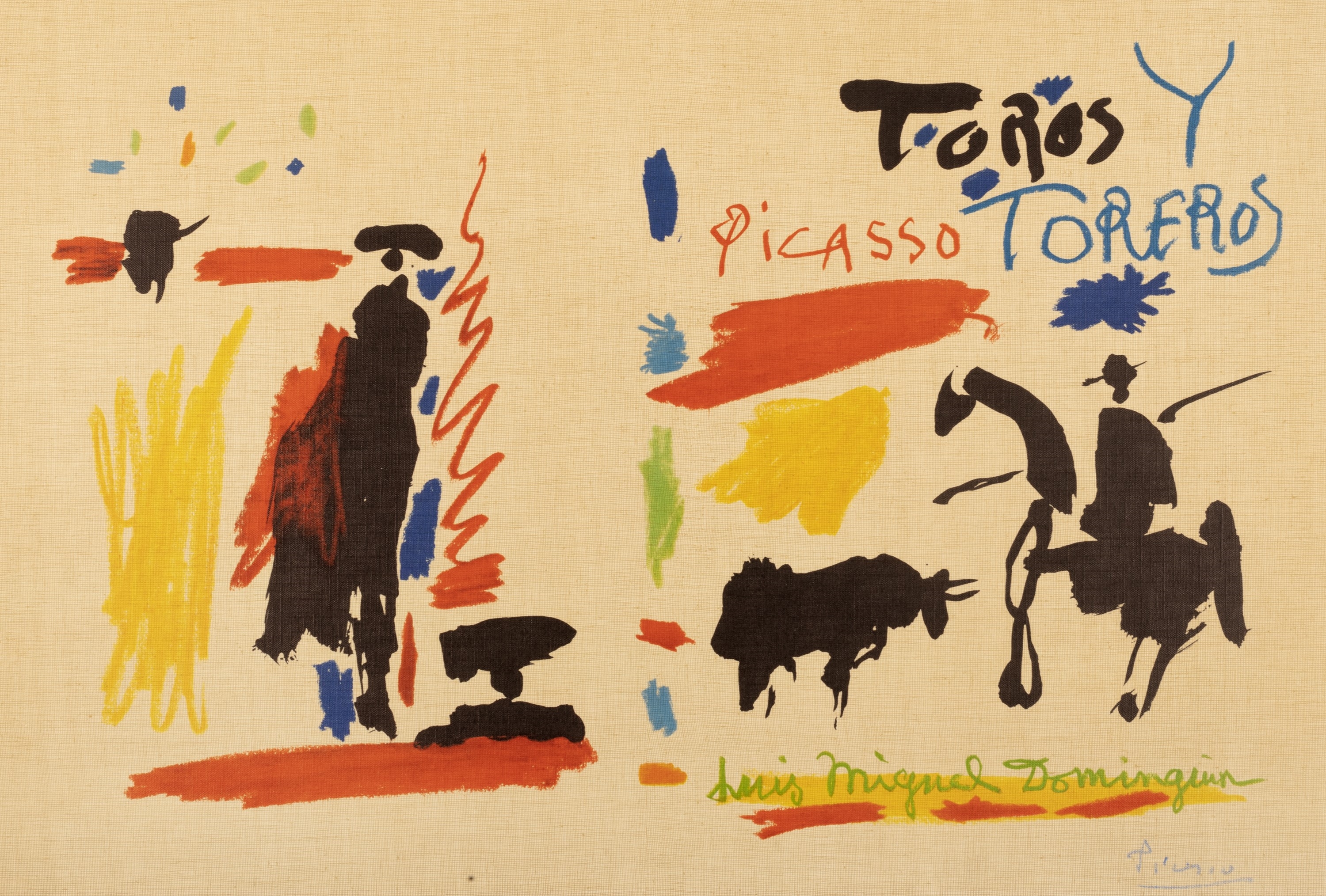 Artwork by Pablo Picasso, Toros Y Toreros, Made of lithograph on canvas