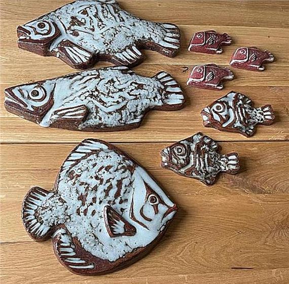 Jørgen Mogensen | A collection og stoneware reliefs in the shape of ...