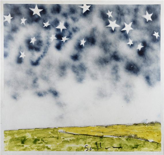 Paesaggio con stelle by Mario Schifano