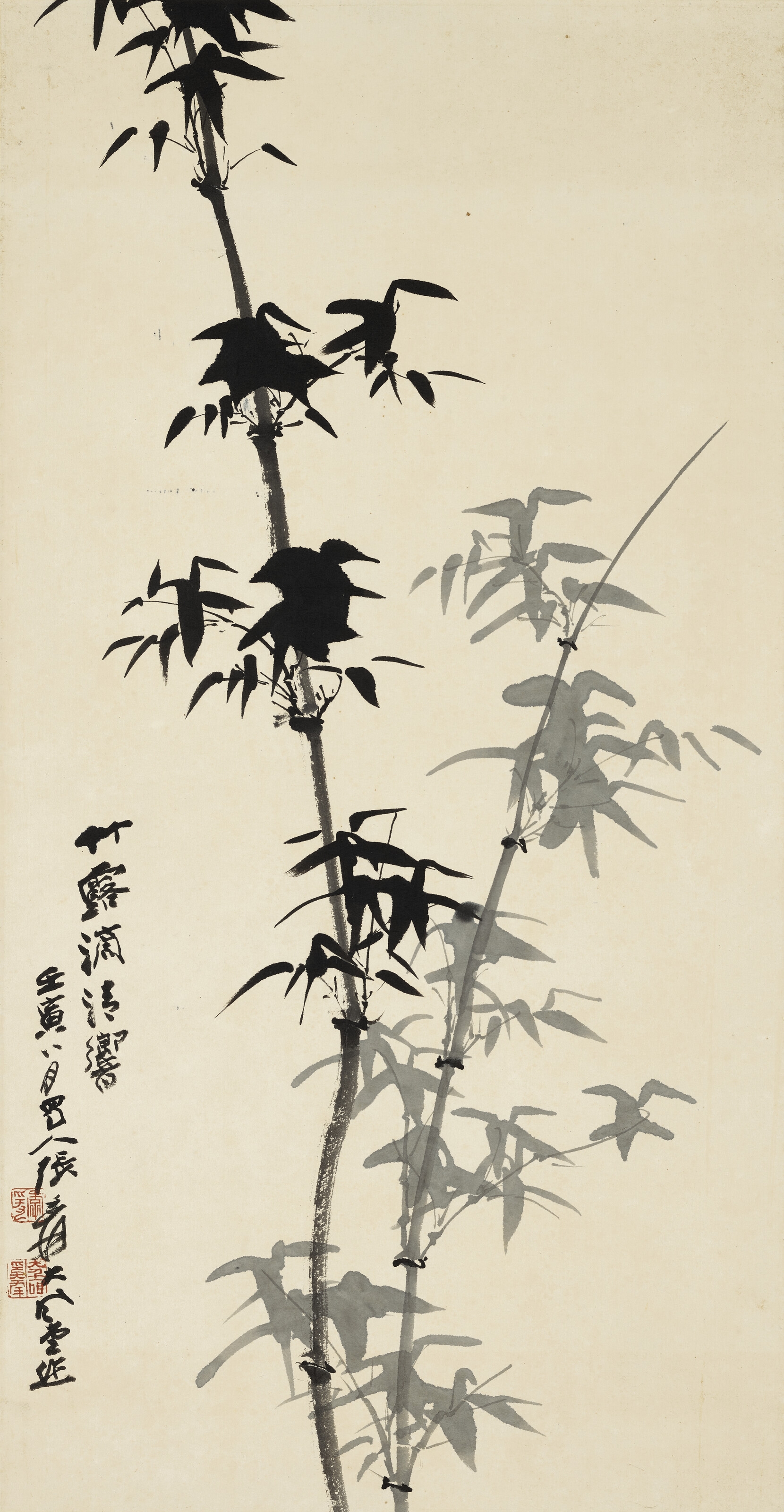 Artwork by Zhang Daqian, Bamboo, Made of Hanging scroll, ink on paper
