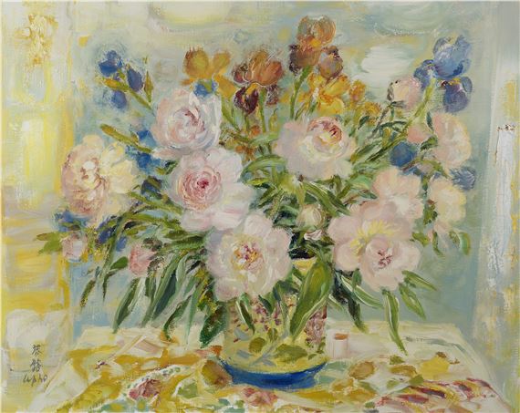 Fleurs (Flowers) by Lê Phổ, Painted circa 1970