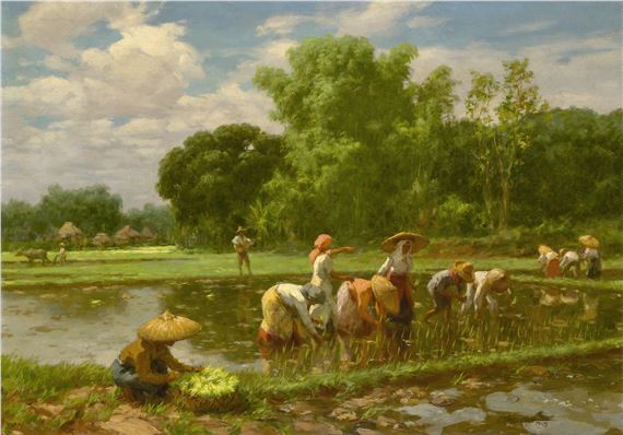 Fernando Amorsolo | Rice planting (1951) | MutualArt