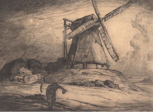 Mühle auf Föhr by Otto Thämer