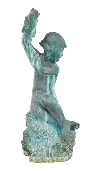 "Boy with Fish" by Janet Scudder, circa 1915