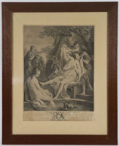Les Baigneuses. by Charles-André van Loo, Louis Simon Lempereur