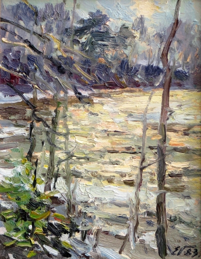 Edgar Vinters | Rudens saule upē 1983 (1983) | MutualArt