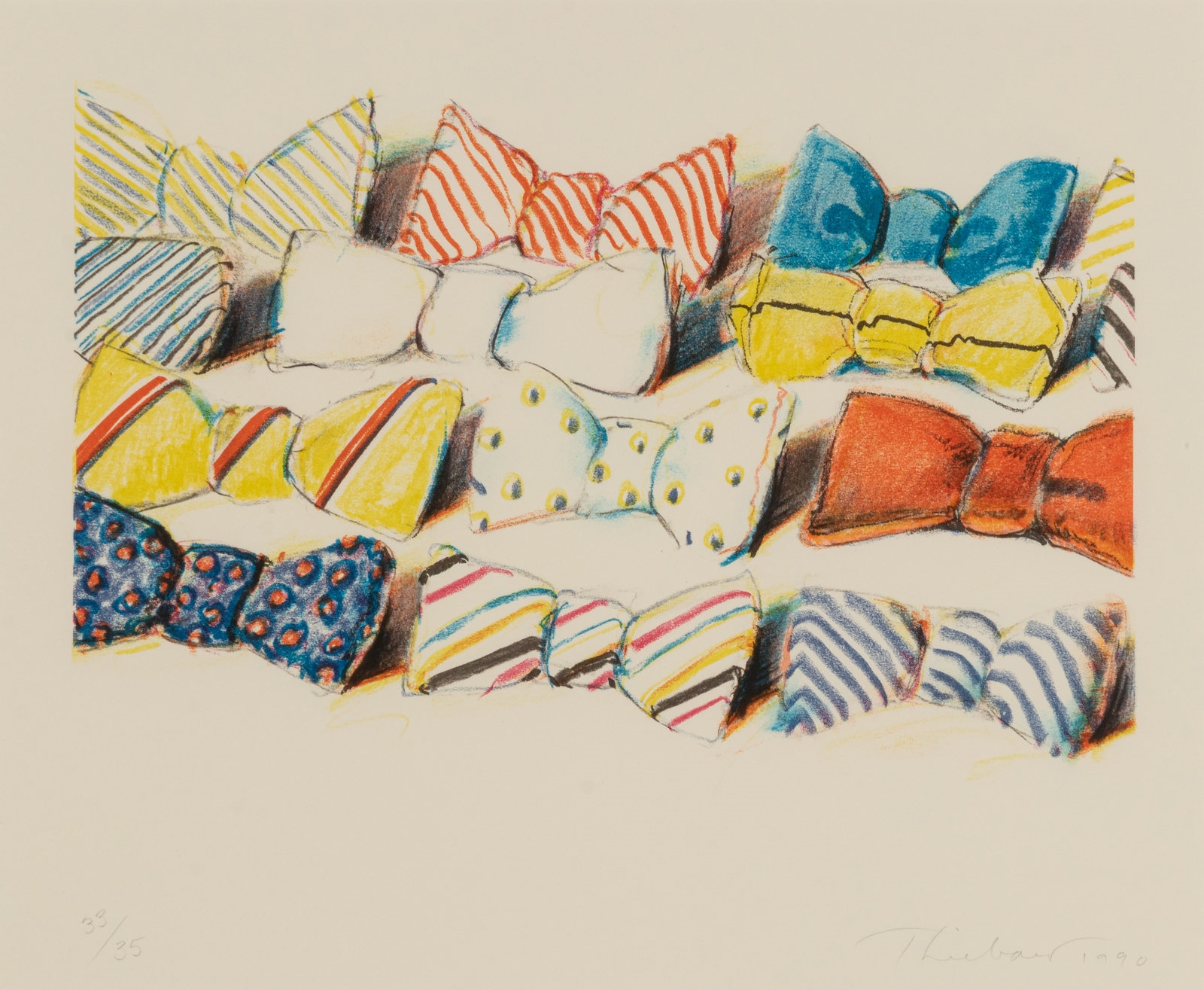 wayne-thiebaud-bow-ties-1990-mutualart