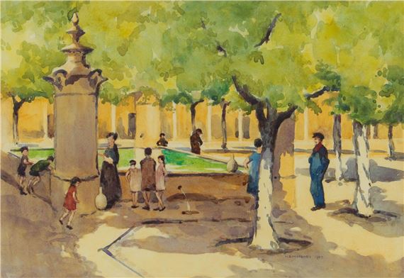 A SQUARE IN FRANCE by Ellen Brown Workman Mccready