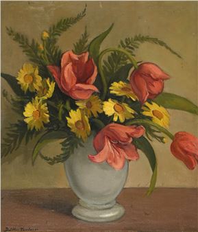 Tulipes et marguerites - Madeleine Doillon-Toulouse