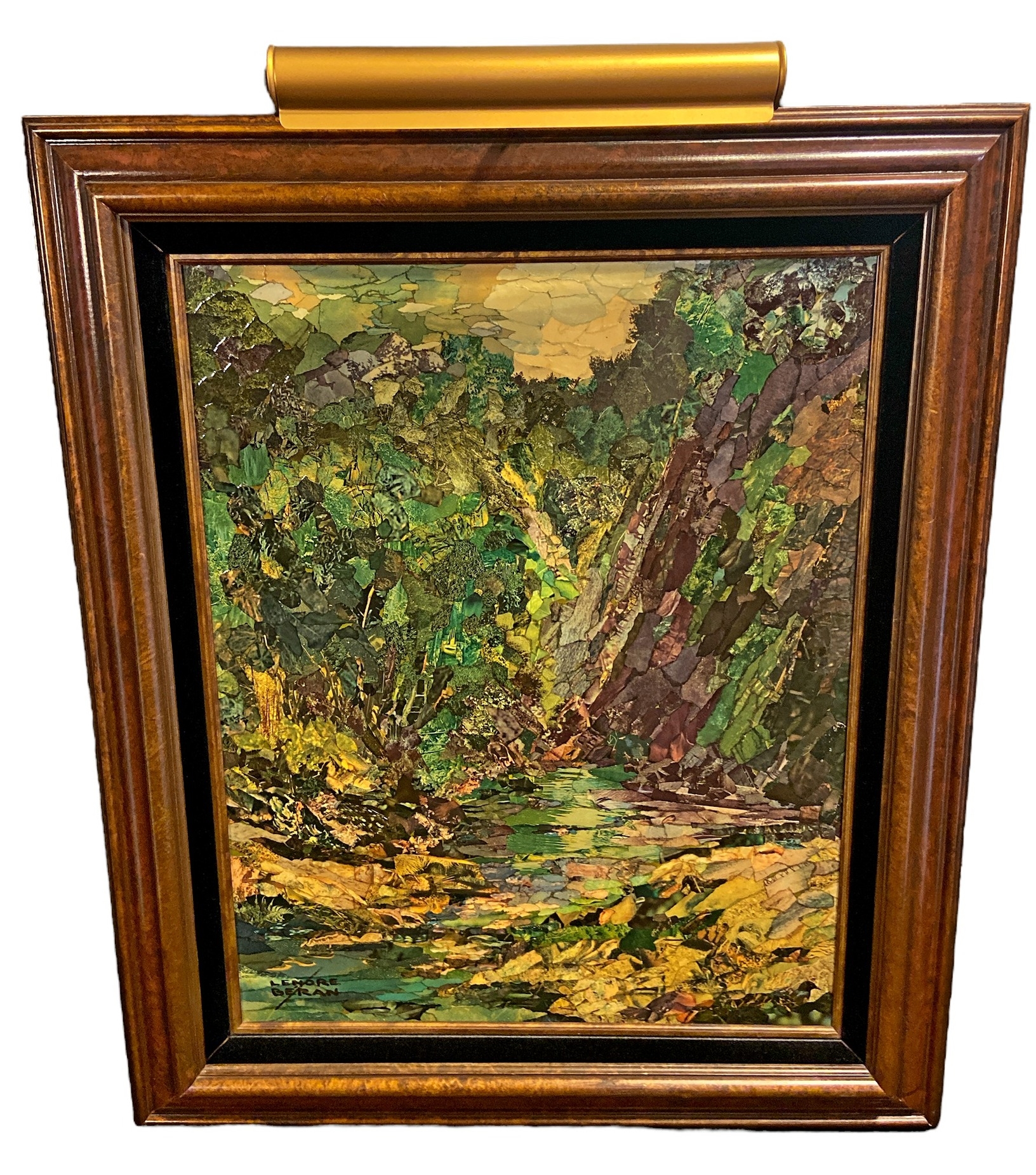 Artwork by Lenore Beran, Impressive Mid Century Collage Art by LENORE BERAN, Made of Collage