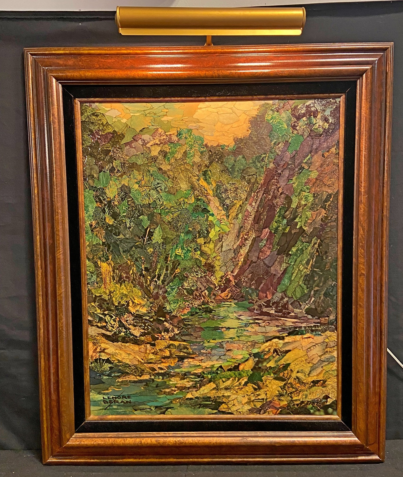 Artwork by Lenore Beran, Impressive Mid Century Collage Art by LENORE BERAN, Made of Collage