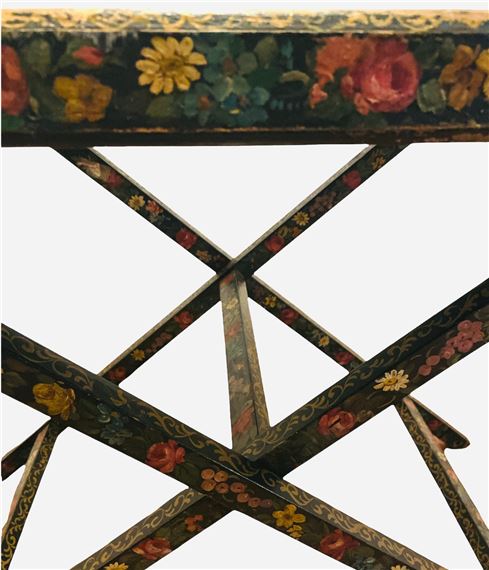 Peter Hunt | After PETER HUNT Folk Art Painted Garden Bar Table | MutualArt