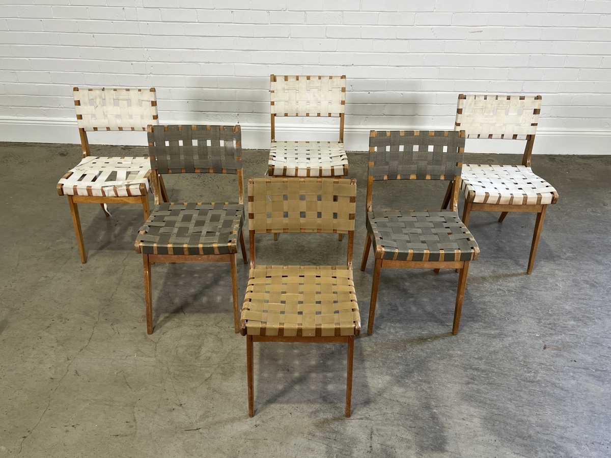 Douglas Snelling | Set of 6 Parachute webbed dining chair | MutualArt