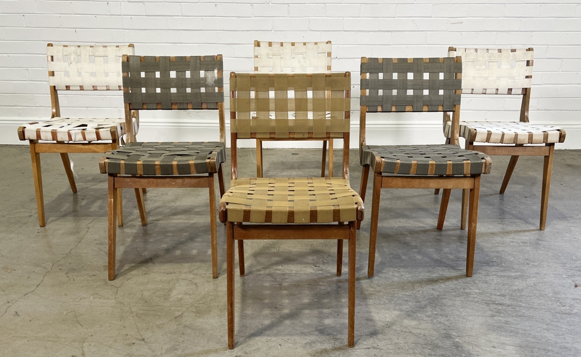Douglas Snelling | Set of 6 Parachute webbed dining chair | MutualArt