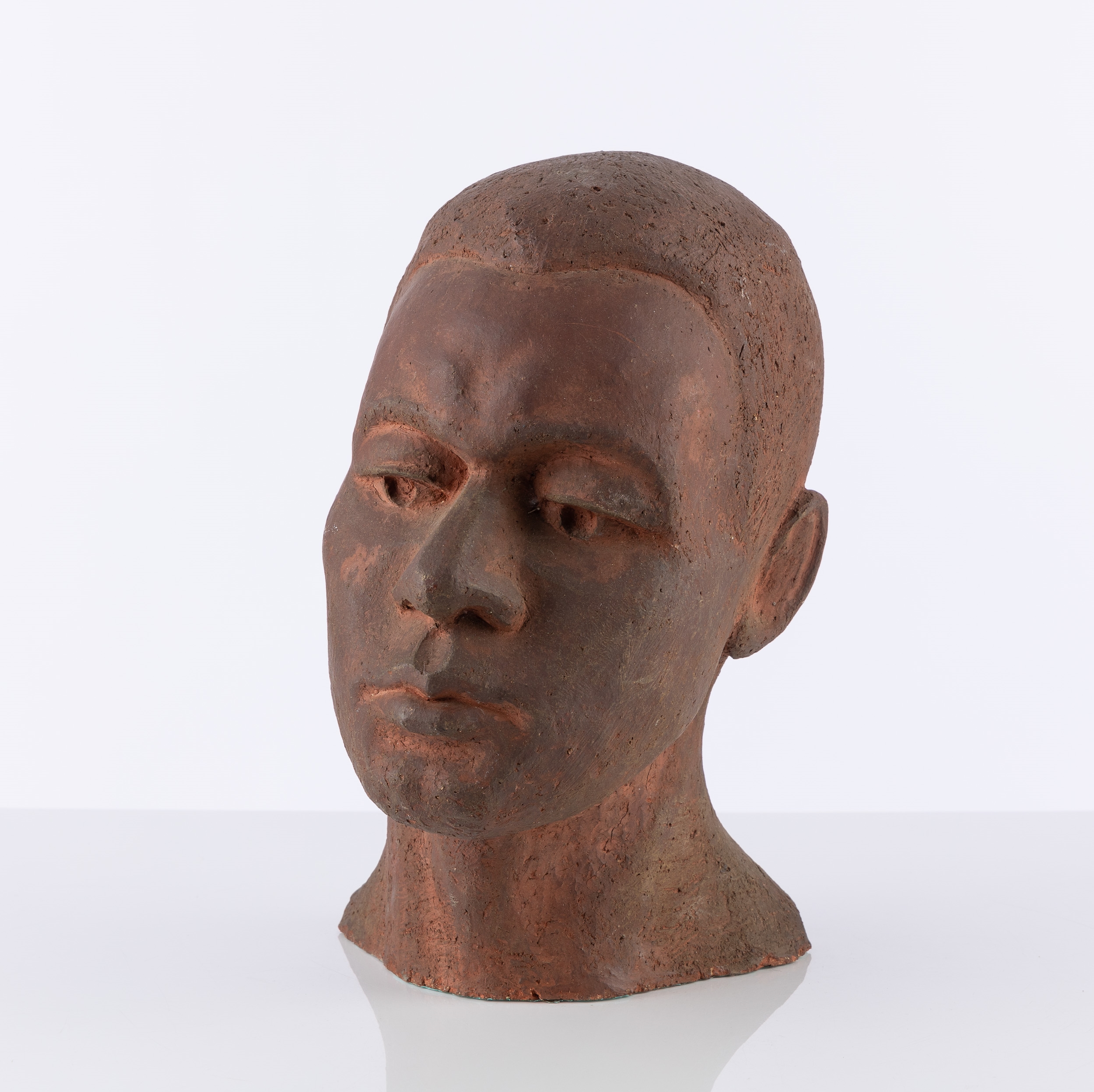 Artwork by Philip Grausman, Portrait of George Freedman (AMERICAN-AUSTRALIAN 1936-2016), Made of terra cotta sculpture