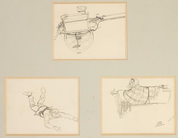 Edith Somerville | A PONYTRAP MISHAP (SERIES OF THREE SKETCHES) | MutualArt