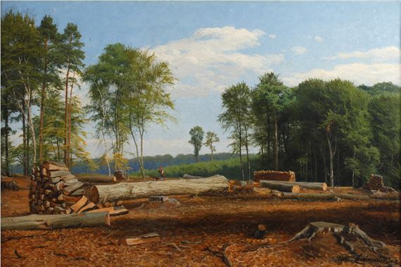 Holzschlag in der Dübener Heide by Emil Zschimmer, 1910