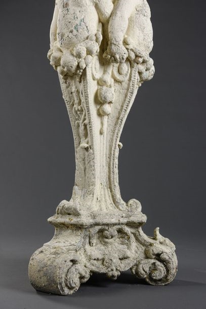 Artwork by Jean-Jacques Ducel, Tripod base resting on scrolled feet, Made of cast iron