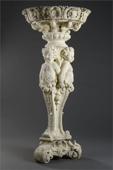 Tripod base resting on scrolled feet by Jean-Jacques Ducel