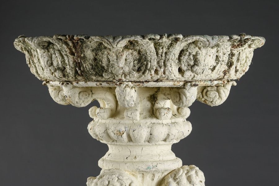 Artwork by Jean-Jacques Ducel, Tripod base resting on scrolled feet, Made of cast iron