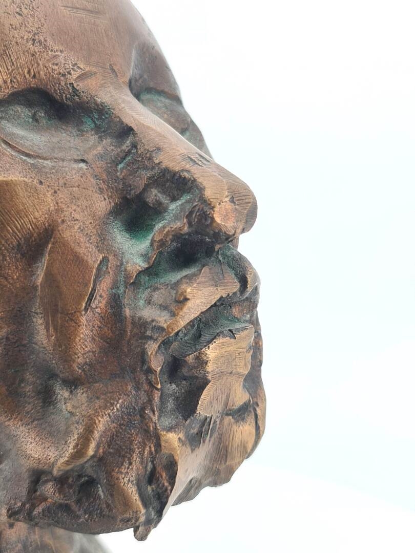 Statuette Philosophe Hippocrate Bronze 34,5 Cm – Décoration Moderne Neuve
