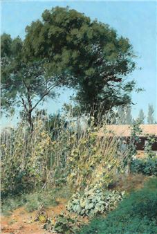 View from a vigorous garden in Provence - Johan Peter Wildenrath