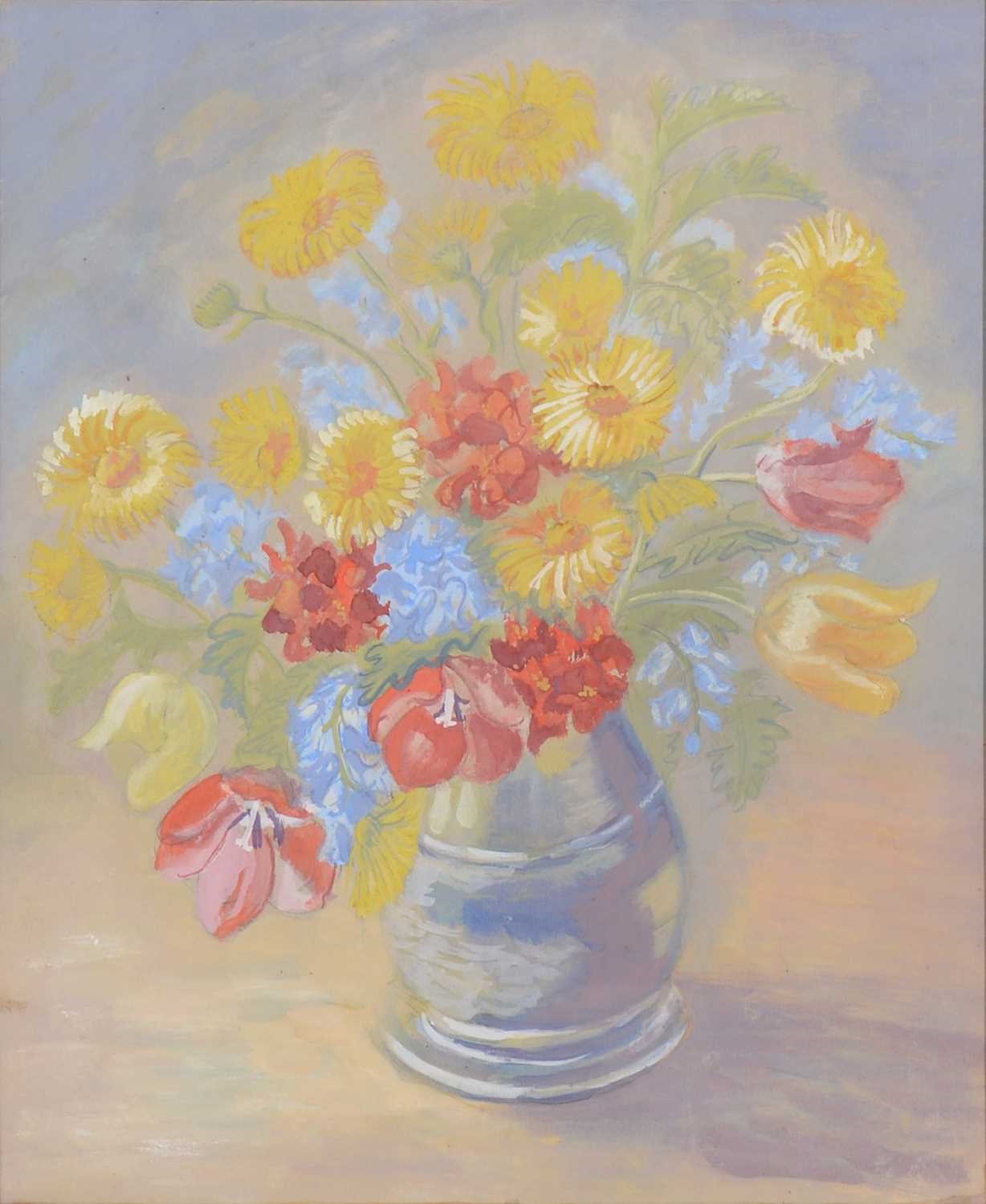 English School | Still life of flowers in a vase | MutualArt