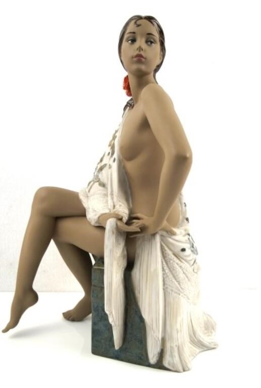 Artwork by Eva María Cuerva, 'NUDE WITH SHAWL' by Eva Maria Cuerva, Made of Porcelain