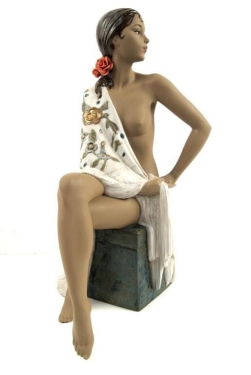 Artwork by Eva María Cuerva, 'NUDE WITH SHAWL' by Eva Maria Cuerva, Made of Porcelain