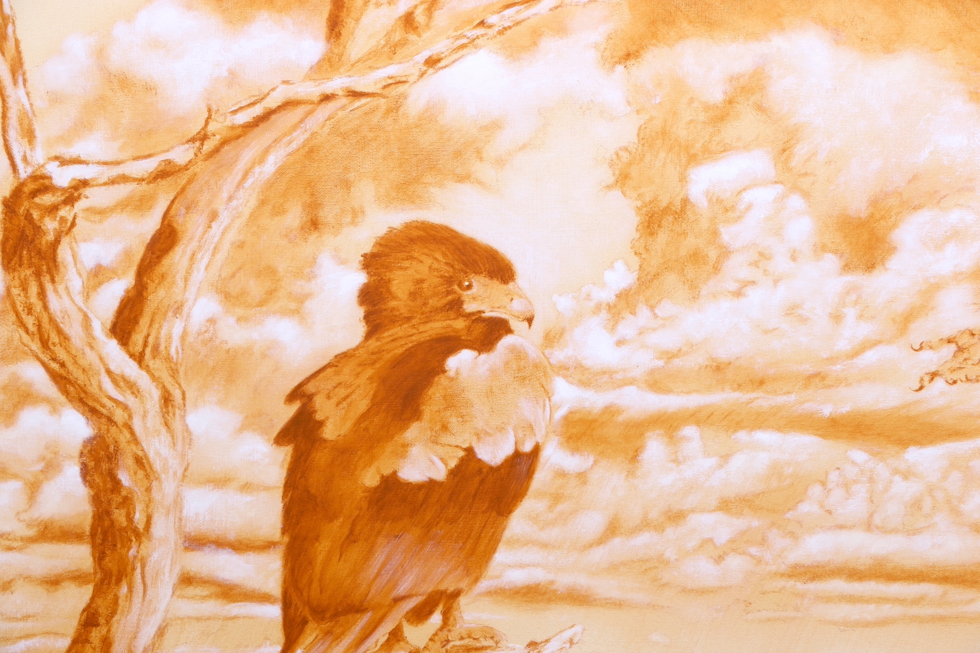 Artwork by Gordon Howard, BATELEUR, Made of acrylic on canvas