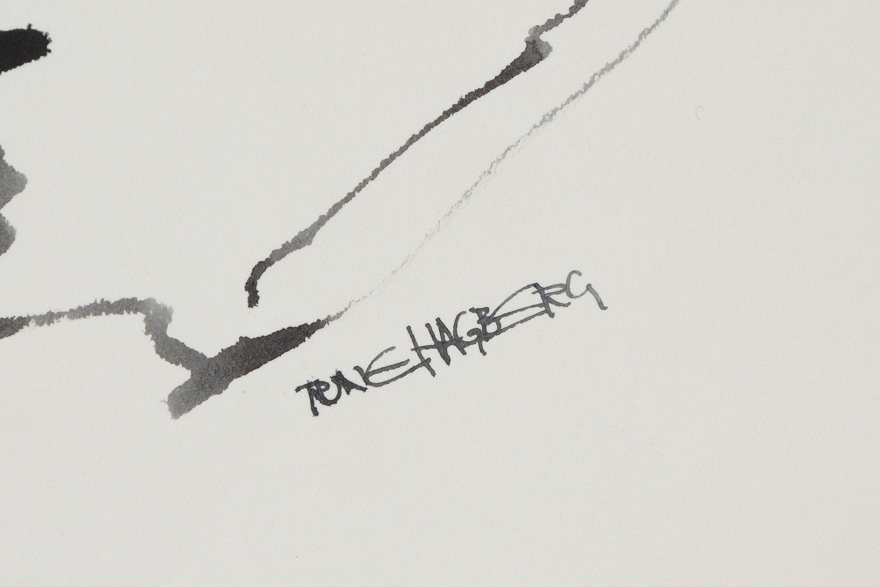 Artwork by Rune Hagberg, Rune Hagberg, ink on paper, signed., Made of ink on paper