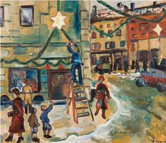 City street decorated for Christmas - Teddy Rowde