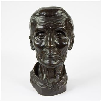 Tête de femme, bronze, signed. - Karel Bonaugure