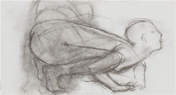 Squatting figure by Juul Kraijer, 2002