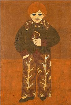 PRIMITIVE BLOND BOY, AND PRIMITIVE BLOND GIRL - Edith Caywood