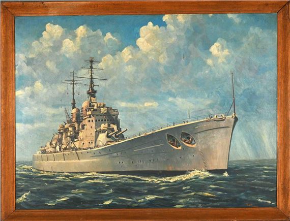 BATTLE SHIP by Eric Pithey, 1950