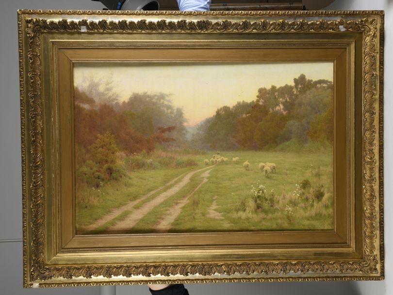 George Marks | Herd of Sheep at | MutualArt