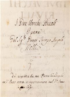 The two old rivals - Jacopo Angelo Nelli