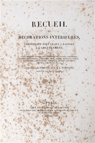 Recueil de décoration intérieure by Charles Percier, 1827