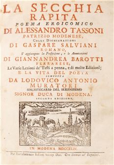 The Kidnapped Bucket. Heroic poem. kidnapped - Bartolomeo Soliani