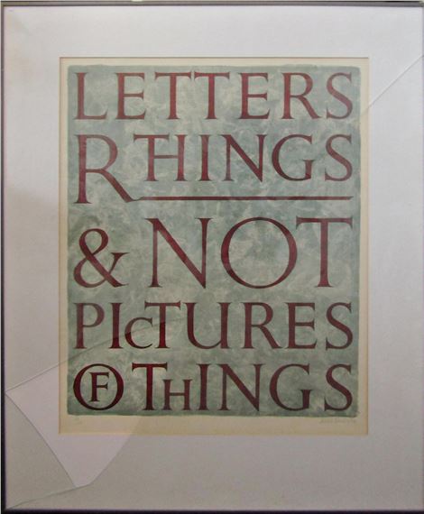 'LETTERS ARE THINGS' - David Kindersley
