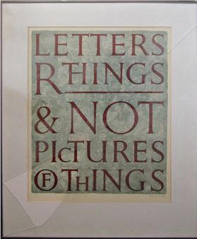 'LETTERS ARE THINGS' - David Kindersley